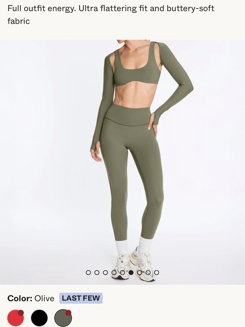 Pepper Sculpting Legging & Wave Wirefree Sports Bra Set in Olive